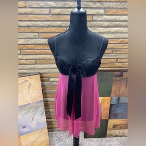 Medium pink bow babydoll